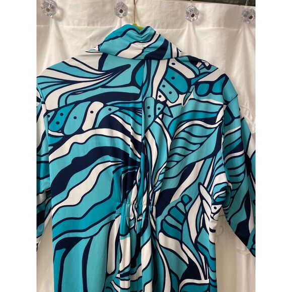 escapada living Boho Long Sleeve V-Neck Pleats Dress Size M - Picture 8 of 9